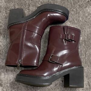 DKNY Burgundy Heeled Boots